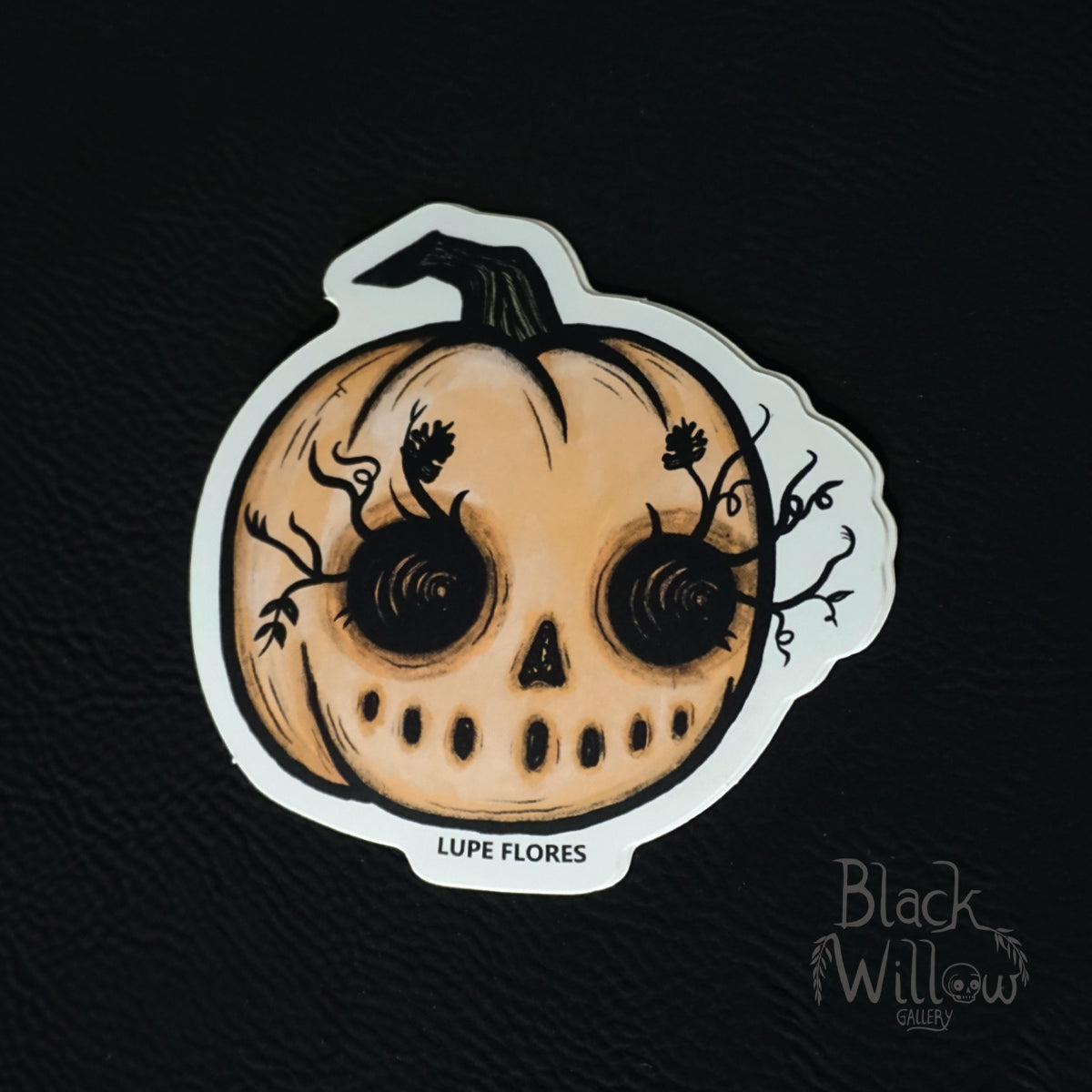 Pumpkin Lashes Vinyl Sticker