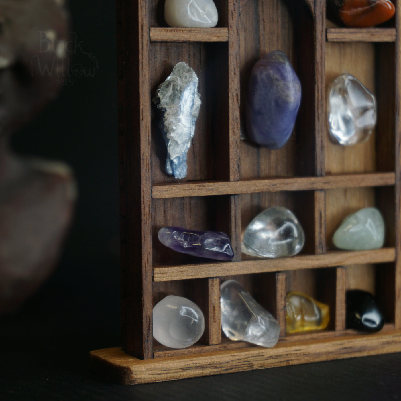 Miniature Trinket Shelf With Gemstone & Crystal Collection