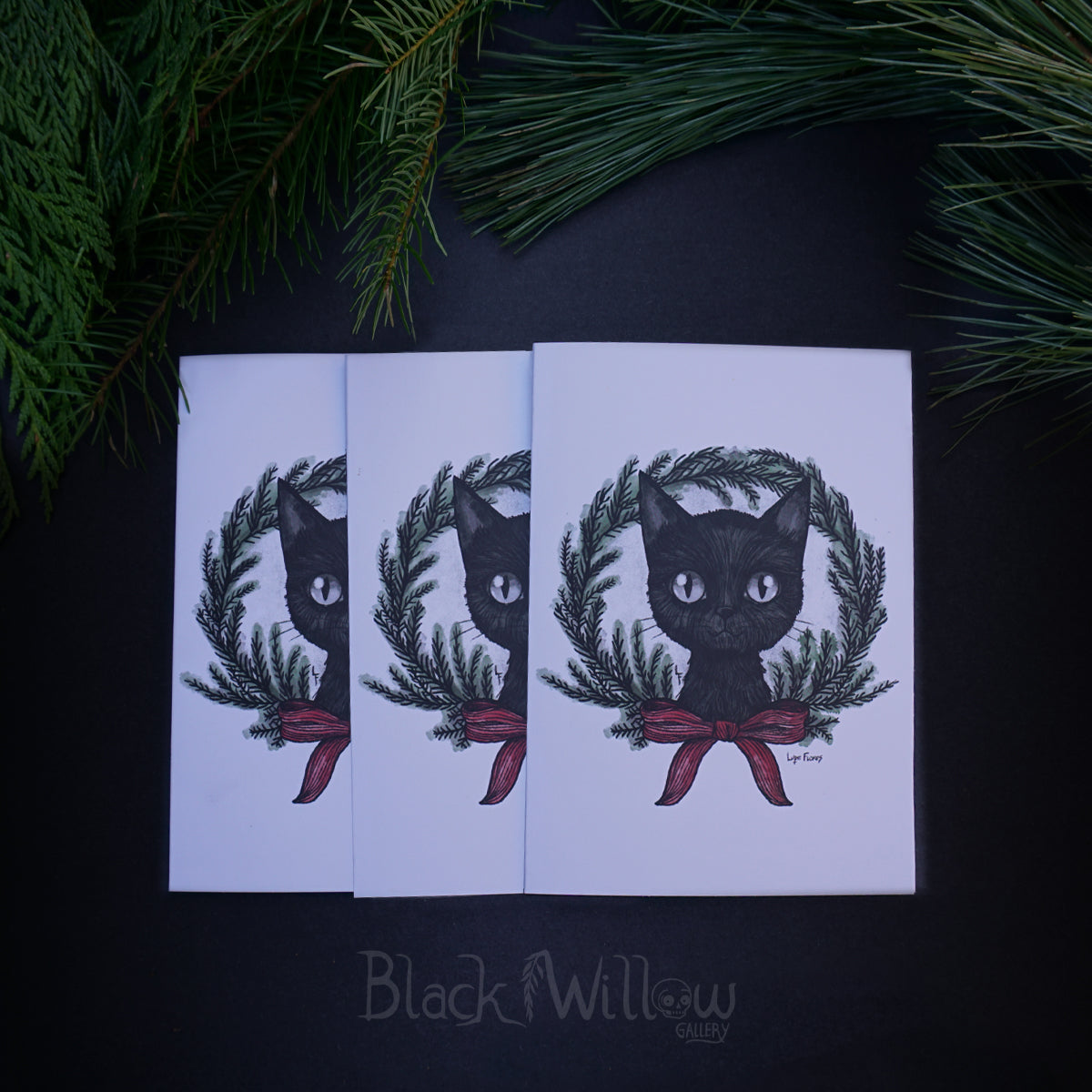 Witchy Catmas Greeting Cards