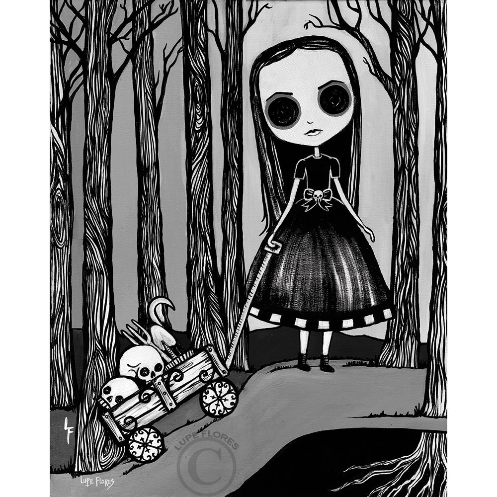 Lailah and her secret garden 8"x 10" Art Print