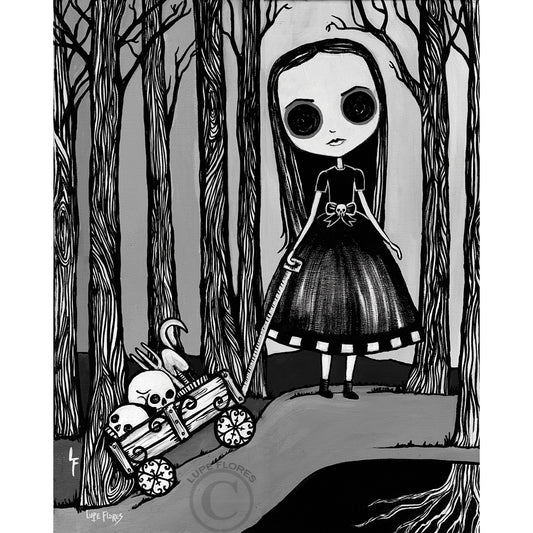 Lailah and her secret garden 8"x 10" Art Print