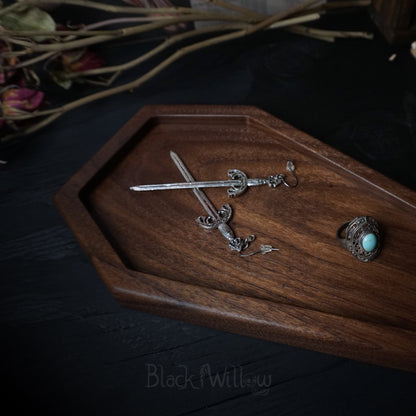 Coffin Wooden Catch All Tray