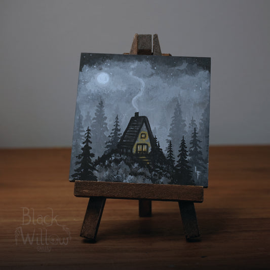 Moonlit Hollow — Original Miniature Painting
