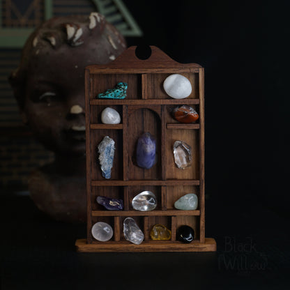 Miniature Trinket Shelf With Gemstone & Crystal Collection