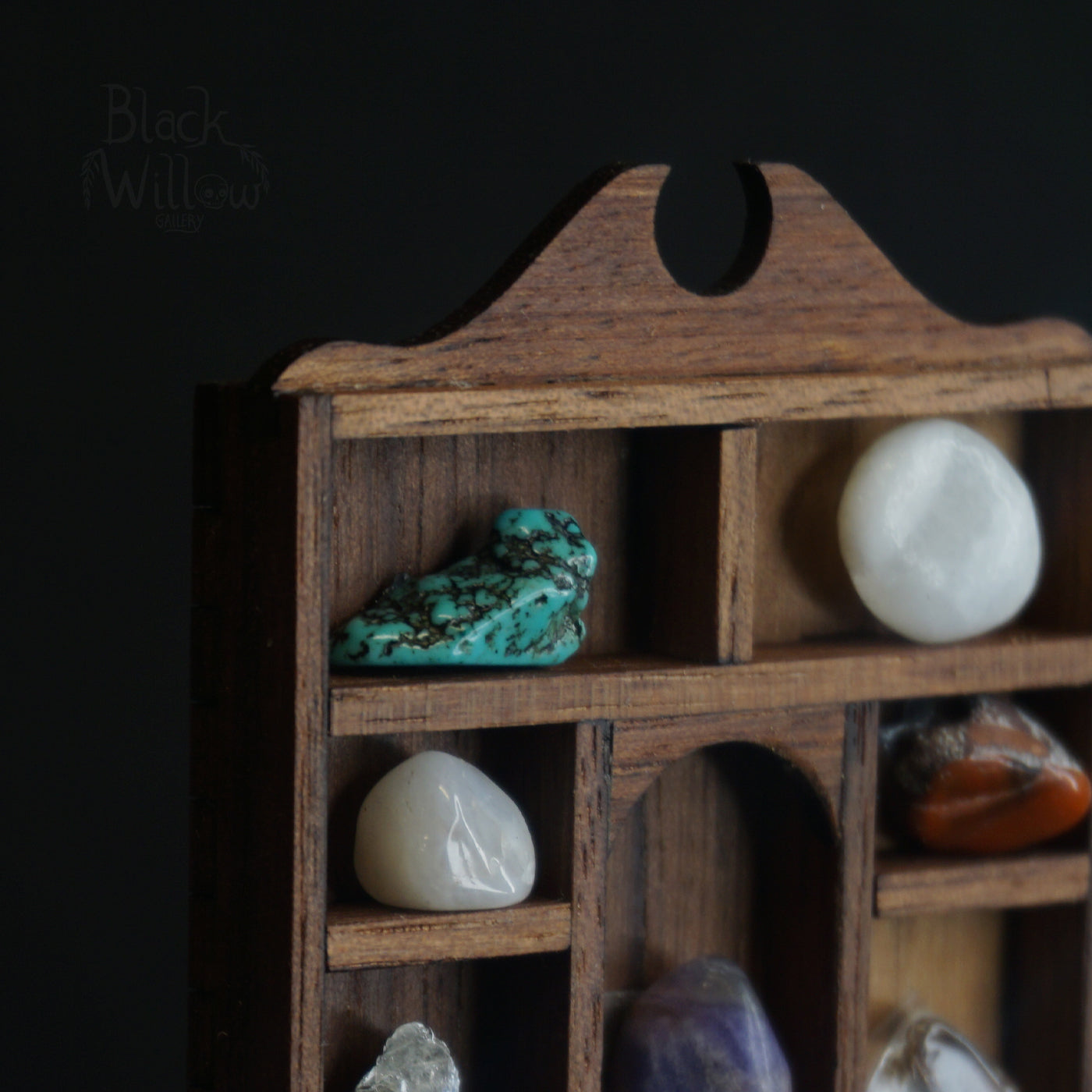 Miniature Trinket Shelf With Gemstone & Crystal Collection
