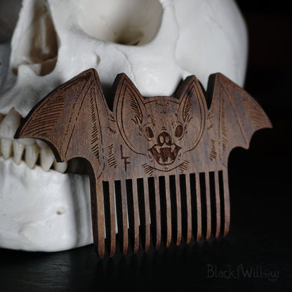 Screaming Bat Wooden Comb
