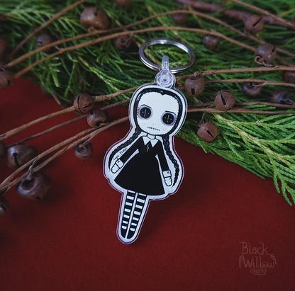 Wednesday Addams Doll Keychain