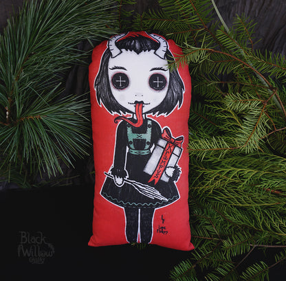 Krampus Art Doll Pillow